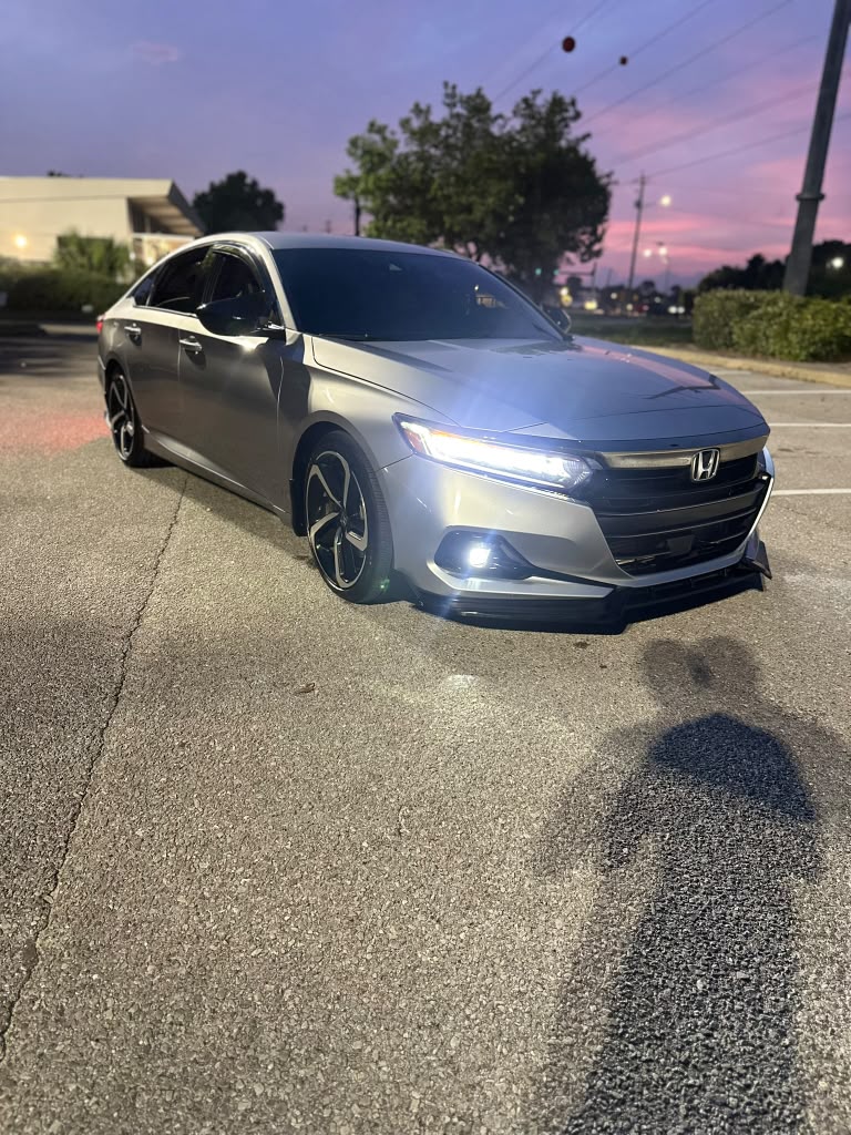 Honda Accord at sunset after a detail